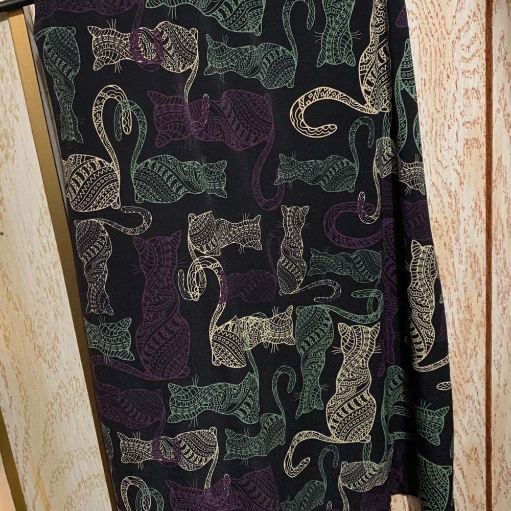 Lularoe Cat Print Maxi Skirt - M